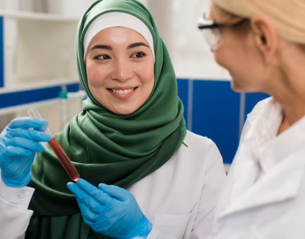 front-view-female-scientists-lab-analyzing-substance_23-2148492075